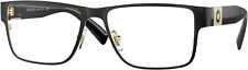 Versace VE 1274 1436 55mm Black Metal Rectangle Eyeglasses 55mm
