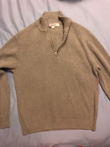 Calvin Klein Quarter-zip Gray Sweater, Large - Picture 1 of 3