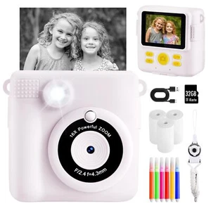 Appareil Photo Enfant 24" Écran Appareil Photo Instantané Enfant avec 32GB Ca... - Zdjęcie 1 z 7
