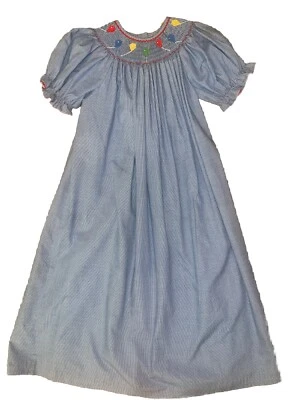 NWOT Birthday Balloons 🎈 Smocked Long Dress Baby Girl - Size 6 - Image 1 of 3