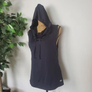 Marika Women's Sleeveless Hooded Black Mesh Back Workout Top - Size Small - Picture 1 of 8