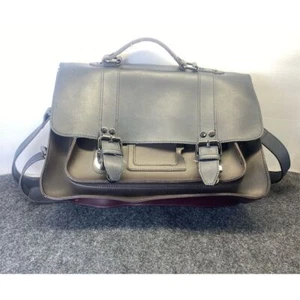 Aldo Unisex Leather Briefcase Medium Business Casual Bag - Picture 1 of 10