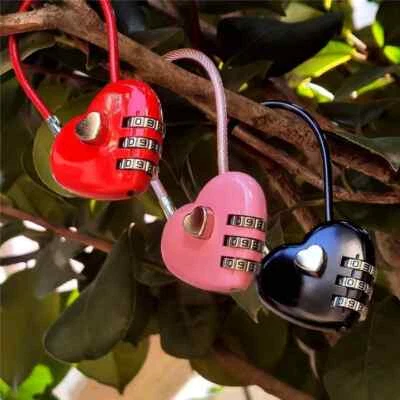 Multi-Functional Heart Combination Lock Luggage Locker Backpack TSA Approve Lock - Image 1 of 4