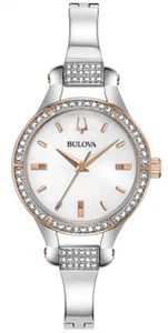 NUEVO Reloj Medio Brazalete Para Mujer Cristal Acento - 98L262 ️ - Imagen 1 de 8