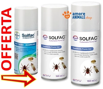 ENVU (ex Bayer) SOLFAC Automatic Forte → 150 ml Insetticida Acaricida / Etomatic