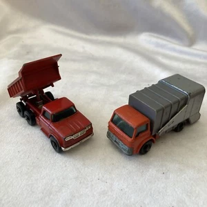 Matchbox Red Dodge Dumper Truck # 48 (1966) & Ser. No.7 Refuse Truck 1960s - Picture 1 of 12