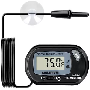 LCD Digital Aquarium Thermometer Reptile Fish Tank Water Terrarium Temperature - Picture 1 of 6