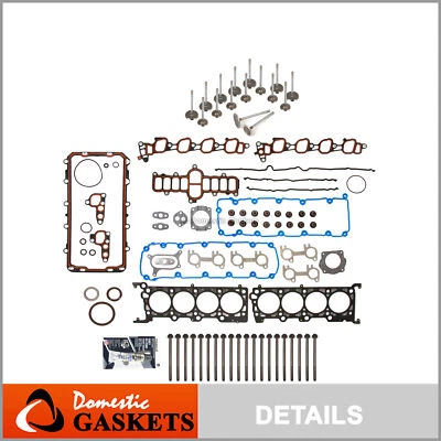 Juego completo de juntas válvulas de escape de admisión aptas para Lincoln Ford F150 F250 1999 5,4 L Foto 1 de 4