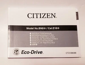 Manual de instrucciones de reloj de cuarzo ecológico Citizen. NUEVO NN0*/CTZ-B8088/ Cal.E16* - Imagen 1 de 2