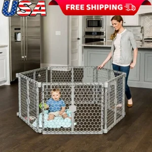 Plastic 192 in Super Wide Baby Gate Toddler Play Yard Playard Dog Pet Playpen - Picture 1 of 6