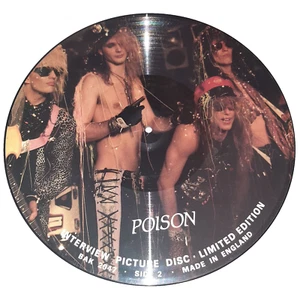 Poison Interview 12" Picture Disc Vinyl Record No Cover 1988 Made In England - Picture 1 of 2