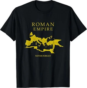 NEW LIMITED Roman Empire Map Never Forget SPQR Rome T-Shirt - Picture 1 of 3