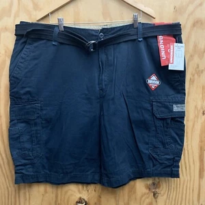 UNIONBAY Tried & True Survivor Cargo Shorts w/belt - Men's 48W Navy Multi-Pocket - Picture 1 of 6