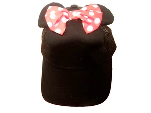 Walt Disney World Minnie Mouse Baseball Hat Cap w/ Ears Bow YOUTH-Mesh back - Picture 1 of 5