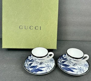 Gucci - Richard Ginori Herbarium Espresso Cup & Saucer Set of 2 & Box - Picture 1 of 23