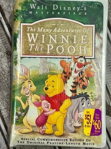 Vintage Walt Disney's  Many Adventure Of Winnie The Pooh VHS Movie NEW SEALED - Picture 1 of 4