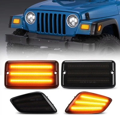 Luz de señalización LED de parachoques delantera para Jeep Wrangler TJ 1997-2006 Foto 1 de 4