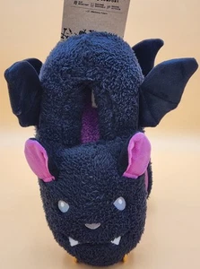 NEW Dearfoams Plush Cozy Comfort Bat Closed Slippers Unisex ~ W 7-8 / M 5-6 - Picture 1 of 10