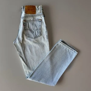 Vintage Levis 573 Jeans 27 Blau Light Wash Denim Workwear Made in USA - Bild 1 von 9