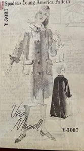 Spadea Vera Maxwell Young America #Vintage Nähmuster Swing Mantel Gr. Md Mantel - Bild 1 von 6