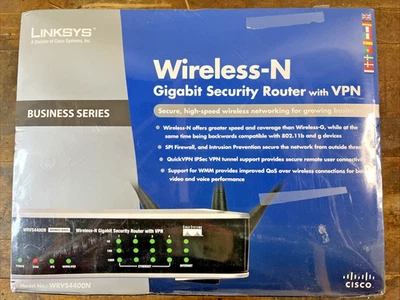 LINKSYS Cisco WRVS4400N Wireless-N Gigabit Security Router with VPN *NEW* - Image 1 of 4