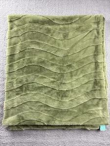Manta de felpa para niños Pillowfort Green Wave - 58 pulgadas L x 48 pulgadas W - Imagen 1 de 4
