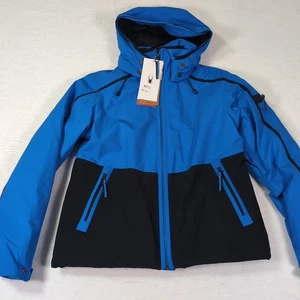 Spyder Optimist Ski Jacket Women's Size 6 Blue Black Snow $329 MSRP Primaloft - Picture 1 of 20