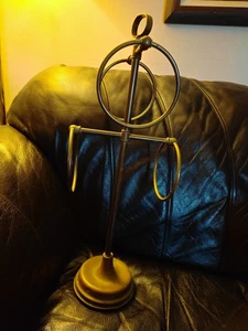 Vintage 70er Jahre Messing Stand Handtuchhalter - Bild 1 von 5