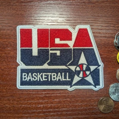 USA Basketball Patch Dream Team 1992 Olympic Team Embroidered Iron On 3x4" - Image 1 of 3