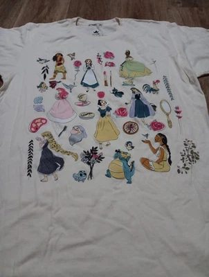 Disney Princesses White Tee Shirt Youth Size L - Image 1 of 3