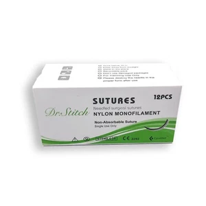 Nylon Monofilament Training Sutures Dental-Vet-Med 12/ Pack, Sterile - Picture 1 of 12
