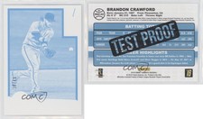 2016 Panini Donruss 1982 Design Test Proof Cyan /49 Brandon Crawford #D82-22