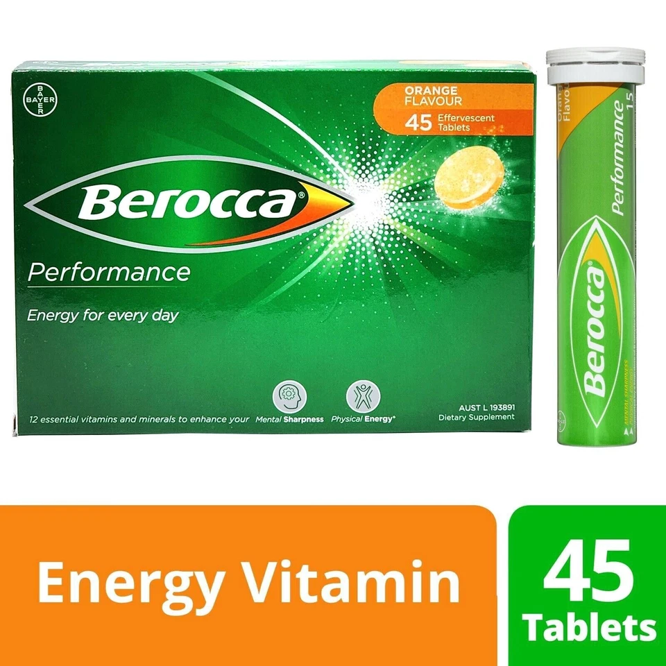 Berocca Energy Naranja 12 Minerales Esenciales Vitaminas 45 Comprimidos Efervescentes Foto 1 de 4