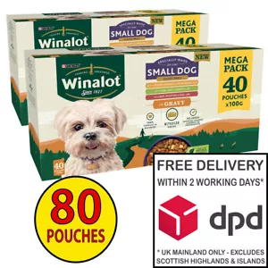Winalot Pouch Adult SMALL Dog Food in Gravy Bulk Pack 2x (40x100g) = 80 Pouches! - Picture 1 of 2