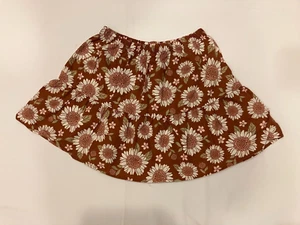 Skirt  Carter's Girls Floral Size:8/8 A Elastic Waist Brown - Picture 1 of 3