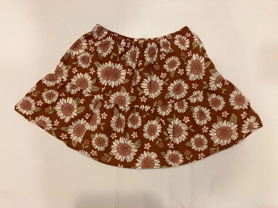 Falda Carter's Niñas Floral Talla:8/8 A Cintura Elástica Marrón Foto 1 de 3