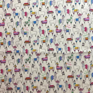 Fiesta Llamas Alpacas Cotton Fabric by Fabric Traditions - ¾" YARD - Picture 1 of 3