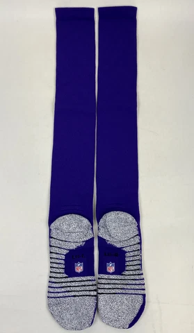 NIKE NFL MINNESOTA VIKINGS ELITE GRIP Football Team Issued Game Socks L Purple Cover