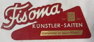 Original VINTAGE Werbung Kartonaufsteller - FISOMA Künstler-Saiten von 1965 (12) - Picture 1 of 2