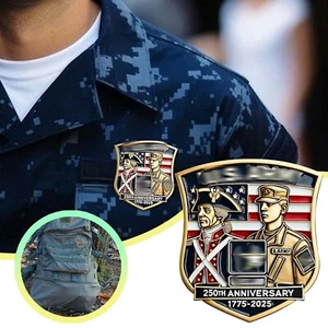 250th Anniversary Commemorative Pin Veterans Commemorative Lapel Emblem Memorial - Picture 1 of 7