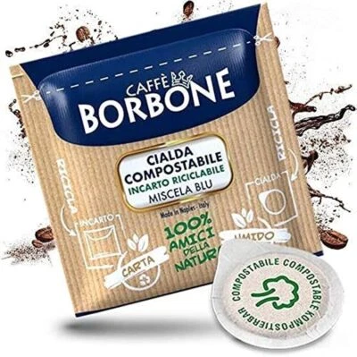 Borbone Cialde Pods Espresso Caffe - Blu/Blau - ESE Pads 100 Stück - Bild 1 von 4