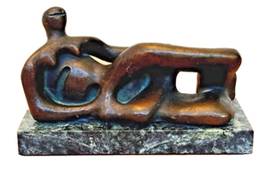 Henry Moore Detroit 1971 mujer desnuda arte bronce escultura estatua de colección Alva Mcm - Imagen 1 de 18