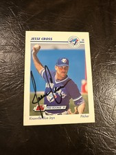 1991 Line Drive Pre-Rookie AA Jesse Cross #354 Knoxville blue jays signed auto