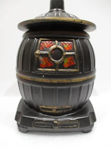 Vintage McCoy Pottery Pot Belly Stove Cookie Jar Black Cannister - Picture 1 of 15