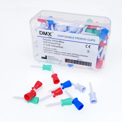 100-1000*Dental Rubber Prophy Tooth Teeth Polish Polishing Cups Latch Type Brush - Image 1 of 4