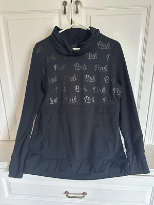 EUC Victoria’s Secret PINK Ultimate Funnel Cowl Neck Kangaroo Pocket Top, Large - Image 1 of 4