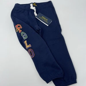 Polo Ralph Lauren Girls Navy Fleece Pants SIZE 3/3T - Picture 1 of 7