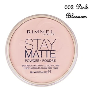 RIMMEL London Stay Matte Long Lasting Shine Pressed Face Powder 14g Pink Blossom - Picture 1 of 8