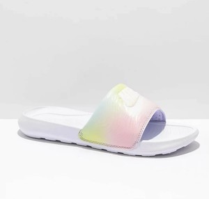 nike slippers violet