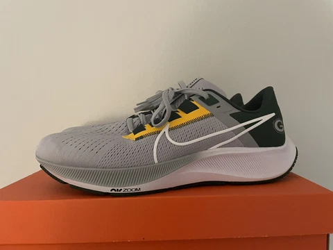 NEW Green Bay Packers Nike NFL Air Zoom Size 12 Men's Running Shoe Sneaker Cover